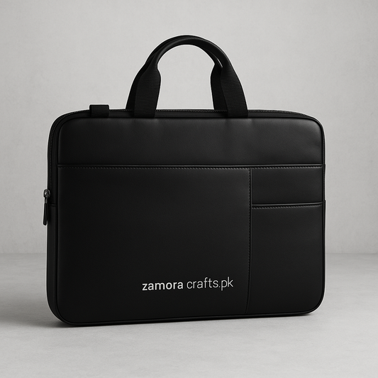 Handcrafted Laptop Bag with Straps – Rugged. Elegant. Reliable.