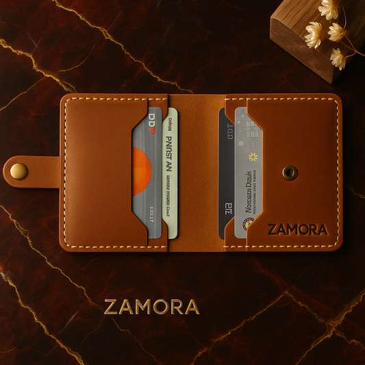 Crazy Horse Leather Mini Card Holder – Slim. Strong. Stylish.