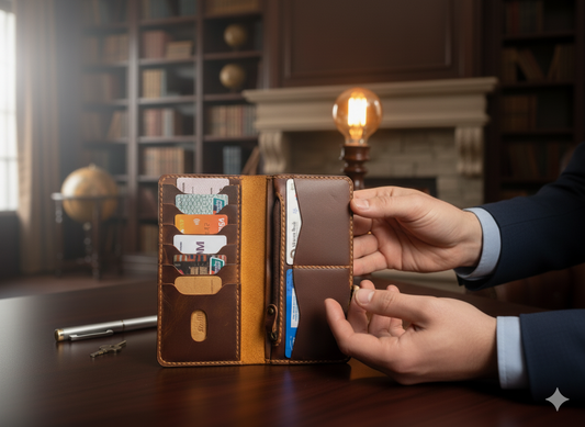 Premium Handcrafted Long Wallet – Crazy Horse Leather