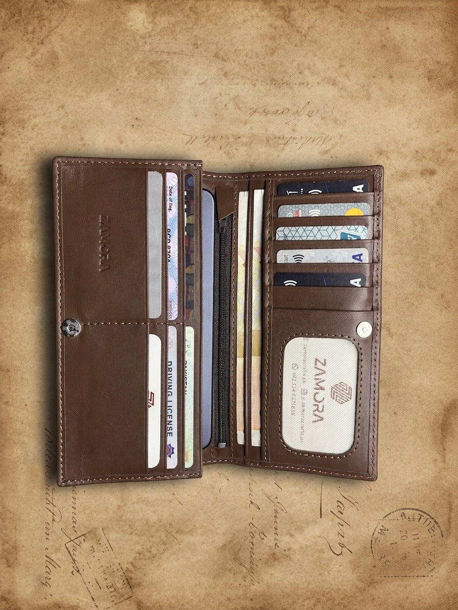 Premium Cow Leather Long Wallet – Style Meets Functionality