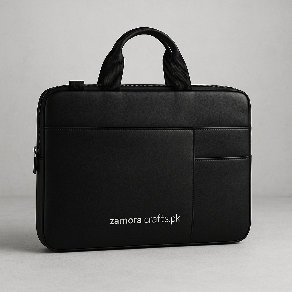 Handcrafted Laptop Bag with Straps – Rugged. Elegant. Reliable.