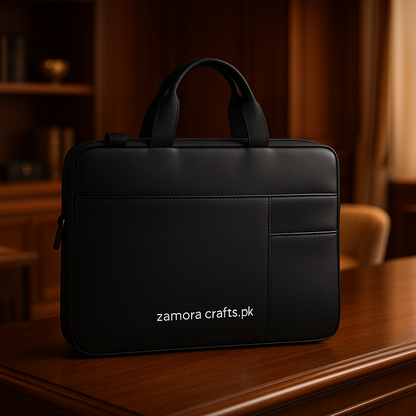 Handcrafted Laptop Bag with Straps – Rugged. Elegant. Reliable.