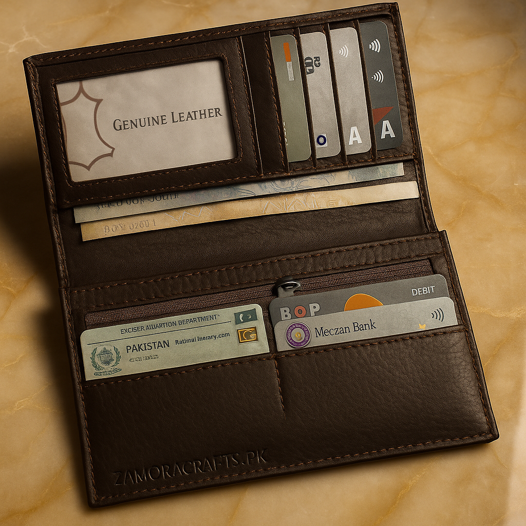 Premium Cow Leather Long Wallet – Style Meets Functionality