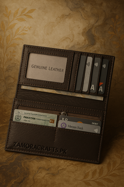 Premium Cow Leather Long Wallet – Style Meets Functionality