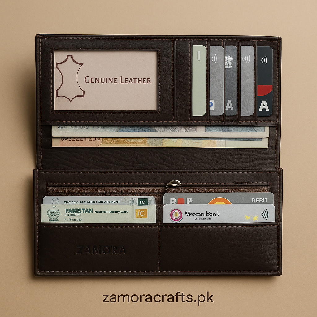 Premium Cow Leather Long Wallet – Style Meets Functionality