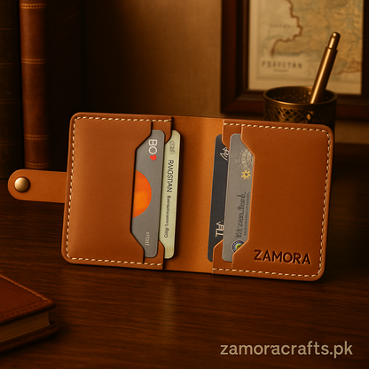 Crazy Horse Leather Mini Card Holder – Slim. Strong. Stylish.