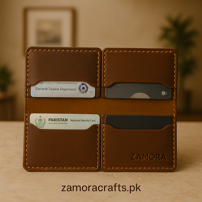 Handstitched Crazy Horse Leather Long Wallet – Elegance in Every Stitch