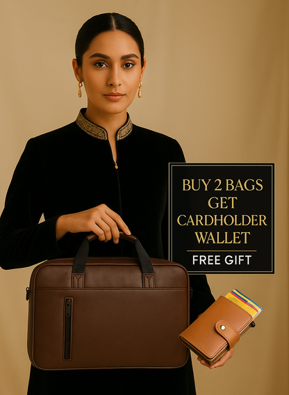 Leatherite Premium Handmade Laptop Bag (With Straps)