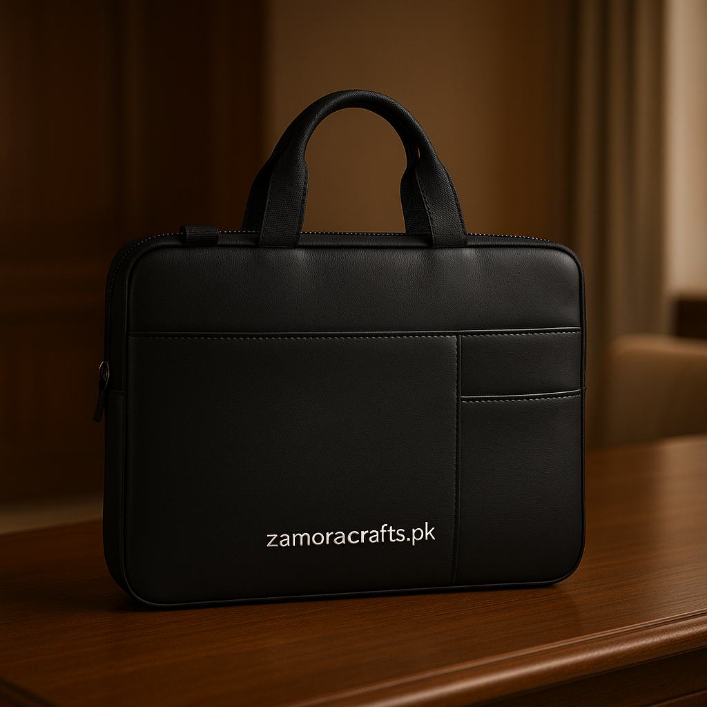Handcrafted Laptop Bag with Straps – Rugged. Elegant. Reliable.