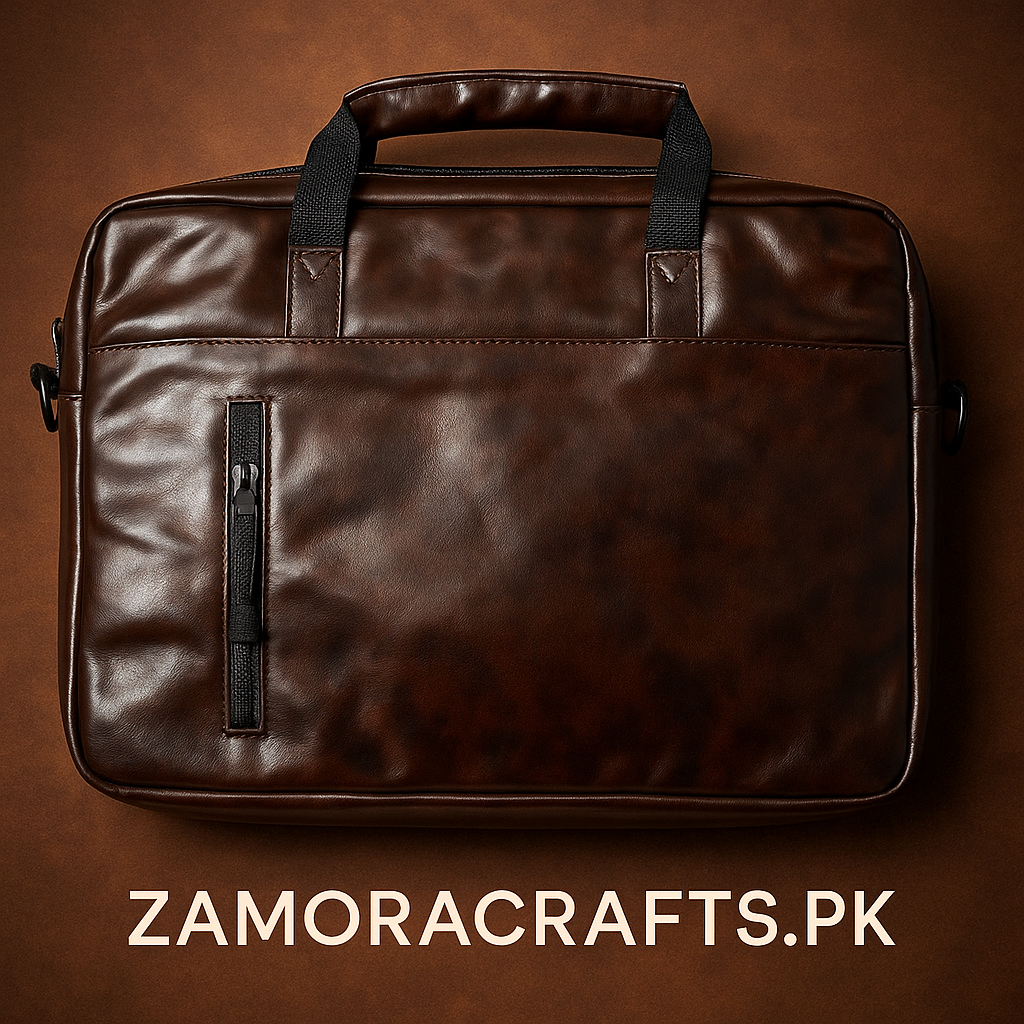 Leatherite Premium Handmade Laptop Bag (With Straps)