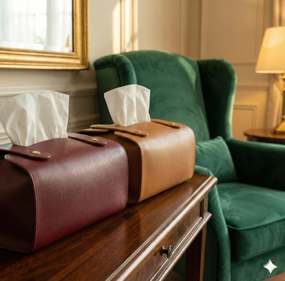 Tissue Box Cover | Premium PU Leather