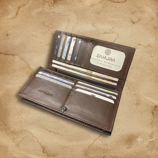 Premium Cow Leather Long Wallet – Style Meets Functionality