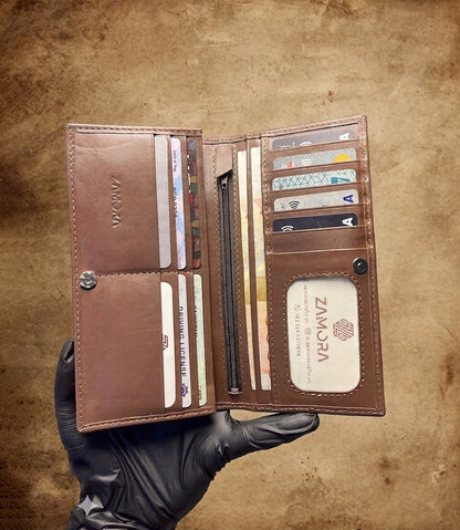 Premium Cow Leather Long Wallet – Style Meets Functionality