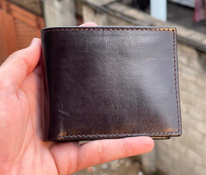 ZamoraCrafts Bifold Cow Leather Wallet – Slim & Durable